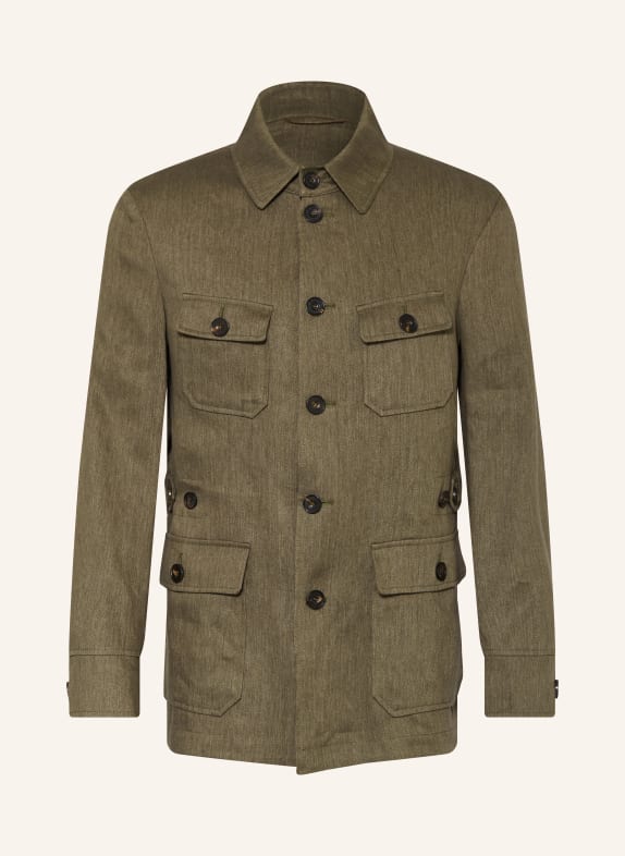 HABSBURG Overshirt FREISTRITZ mit Leinen OLIV