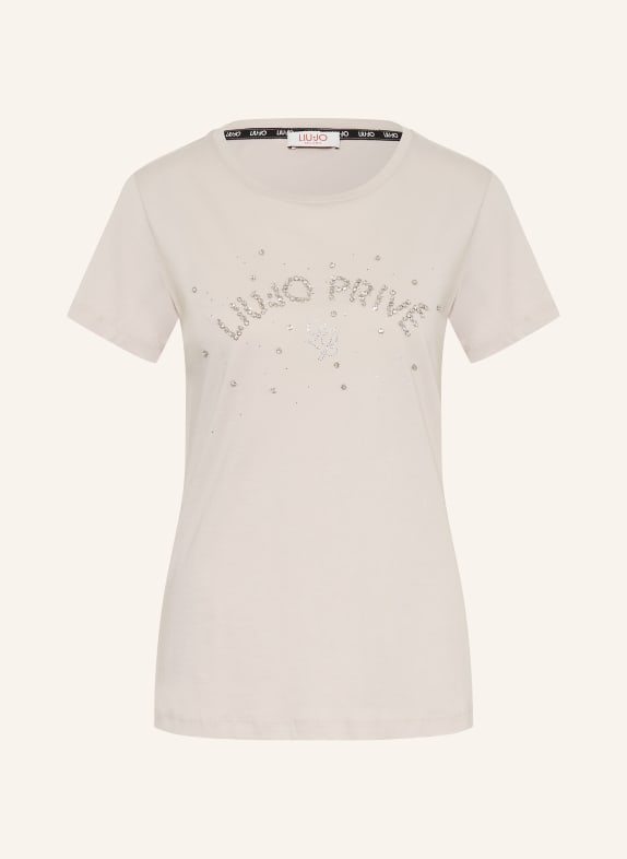 LIU JO T-Shirt mit Schmucksteinen HELLGRAU
