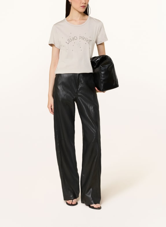 LIU JO T-shirt met sierstenen LICHTGRIJS