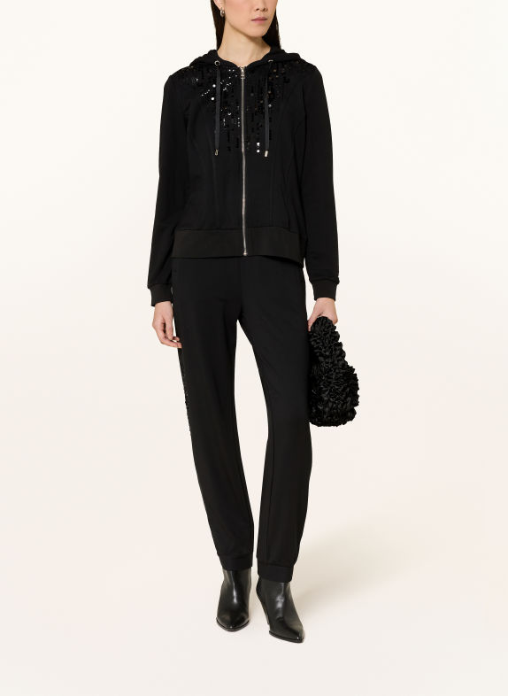 LIU JO Sweatjacke mit Pailletten SCHWARZ