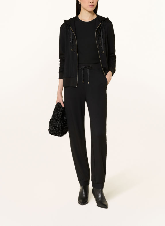 LIU JO Sequin sweatpants BLACK