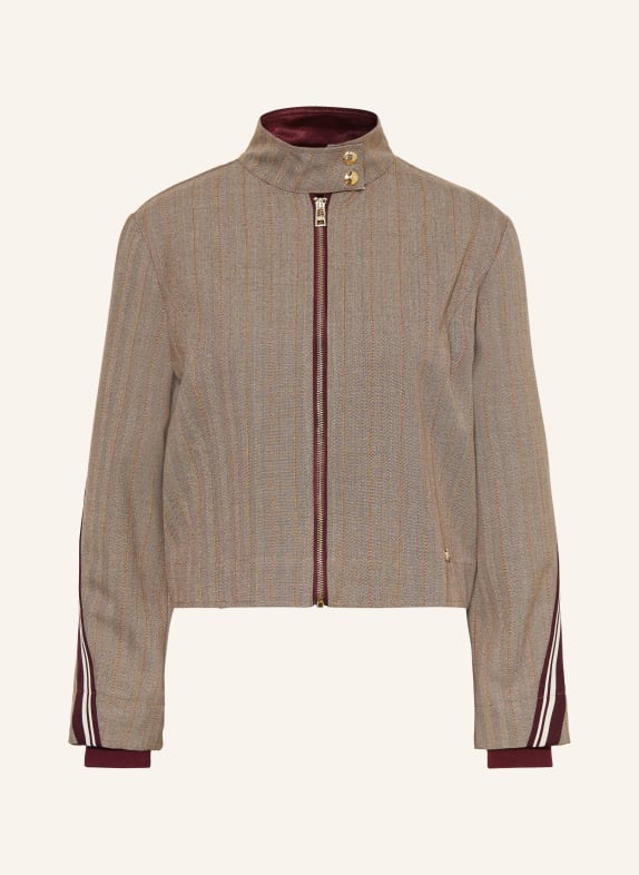 LIU JO Blazer met galonstrepen BRUIN / DONKERROOD / ORANJE