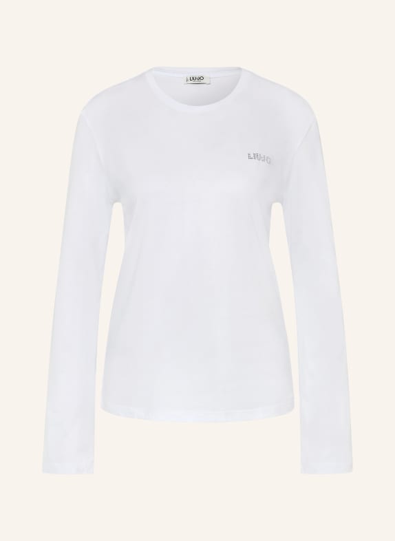 LIU JO Longsleeve met sierstenen WIT
