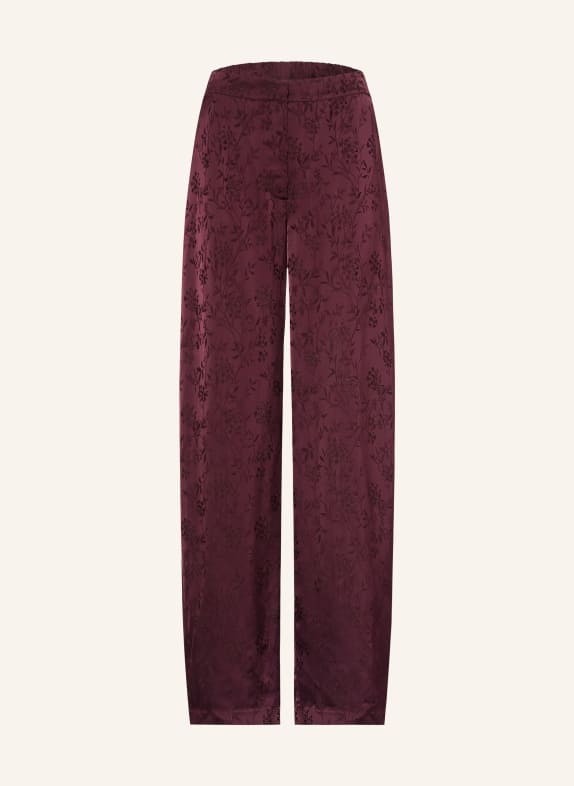 LIU JO Jacquard trousers DARK RED