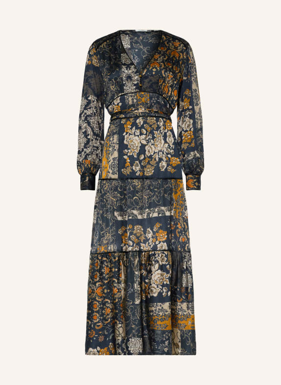 LIU JO Dress DARK GREEN / LIGHT ORANGE / WHITE