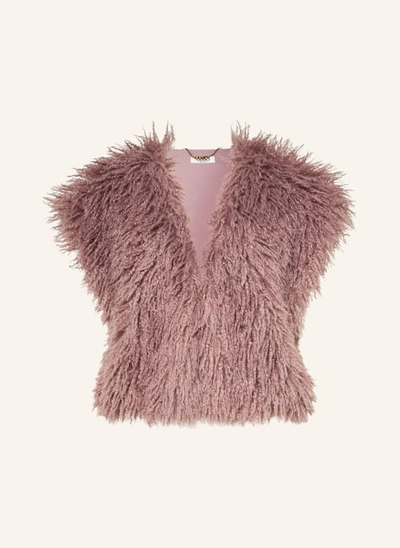 LIU JO Faux fur vest DUSKY PINK
