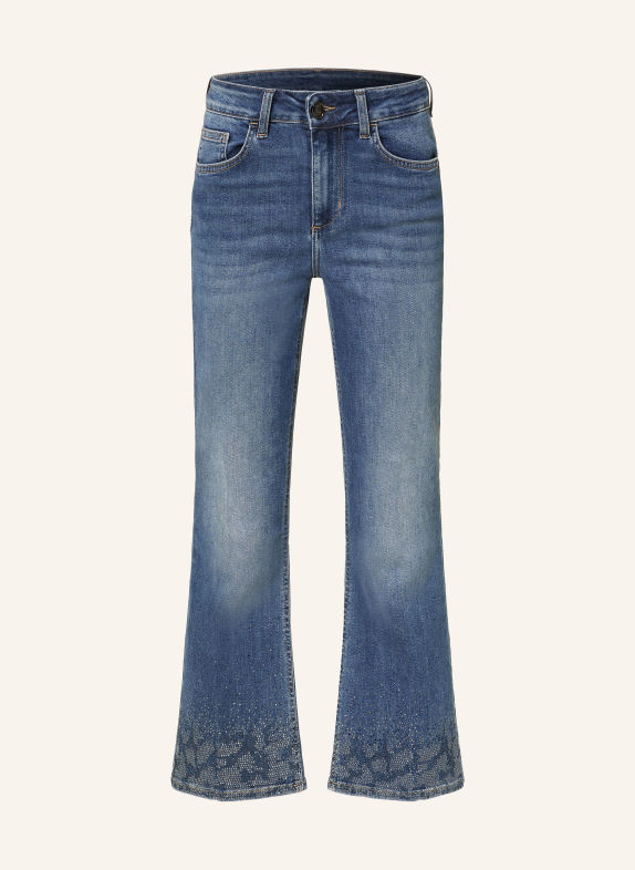LIU JO Flared Jeans PRINCESS mit Schmucksteinen 79077 Den.Blue dk.sparklin