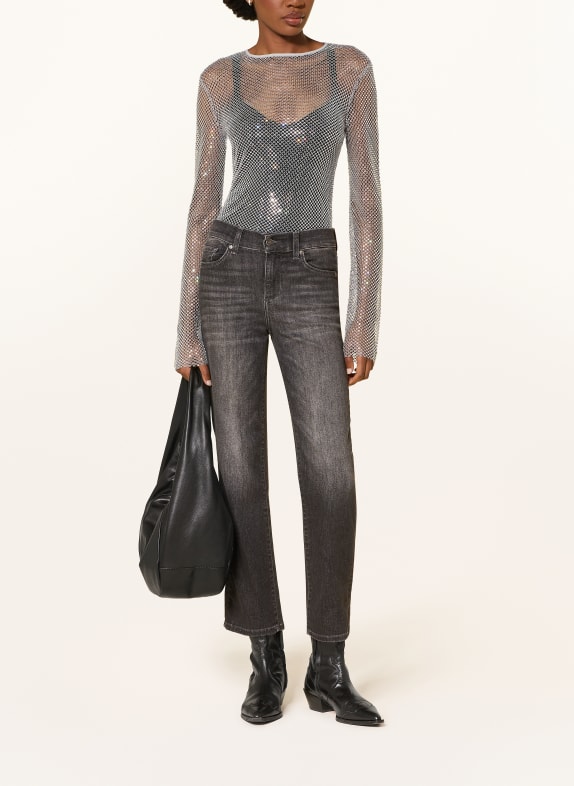 LIU JO Straight jeans AUTHENTIC met sierstenen 87504 Den.Black sunshine w