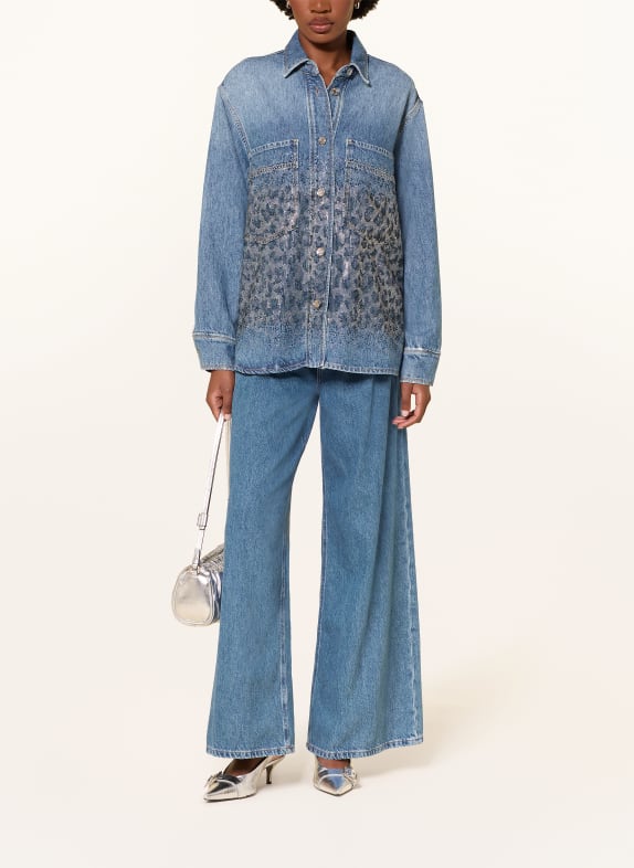 LIU JO Jeans-overjakke med smykkesten 79112 Den.Blue strass spot