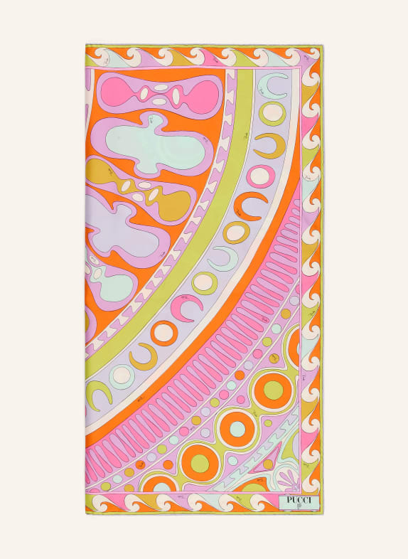 PUCCI Seidentuch PINK / ORANGE / HELLGRÜN