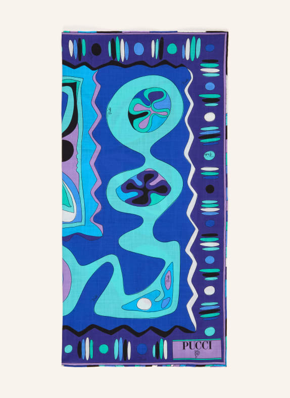 PUCCI Tuch DUNKELBLAU / LILA / TÜRKIS