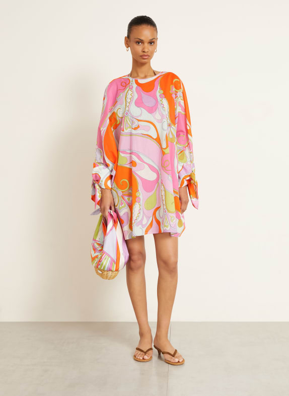 PUCCI Robe de plage ROSE / LILAS CLAIR / ORANGE