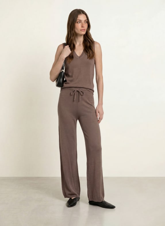InWear Gebreide top DEVAIW met linnen BRUIN