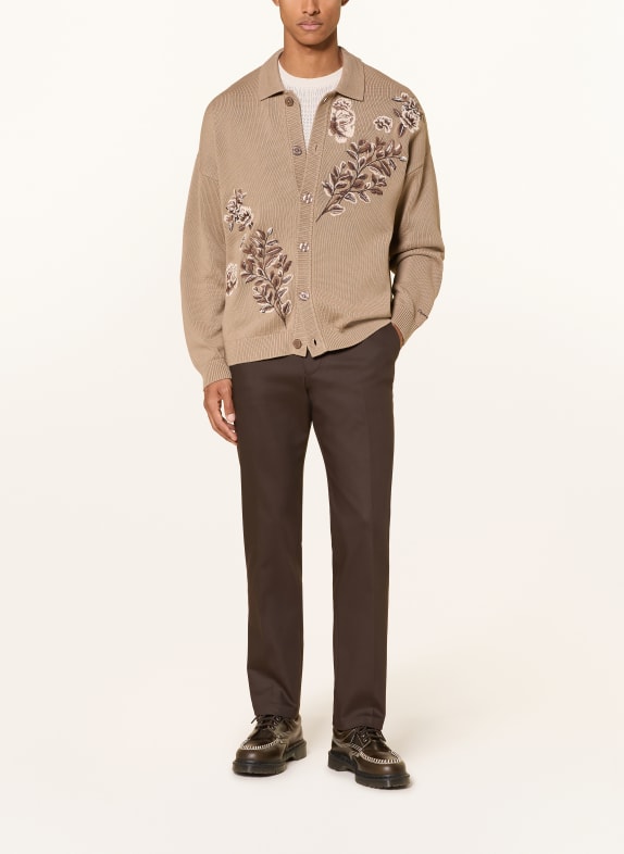 DRYKORN Vest GILOO BEIGE / BRUIN / CRÈME