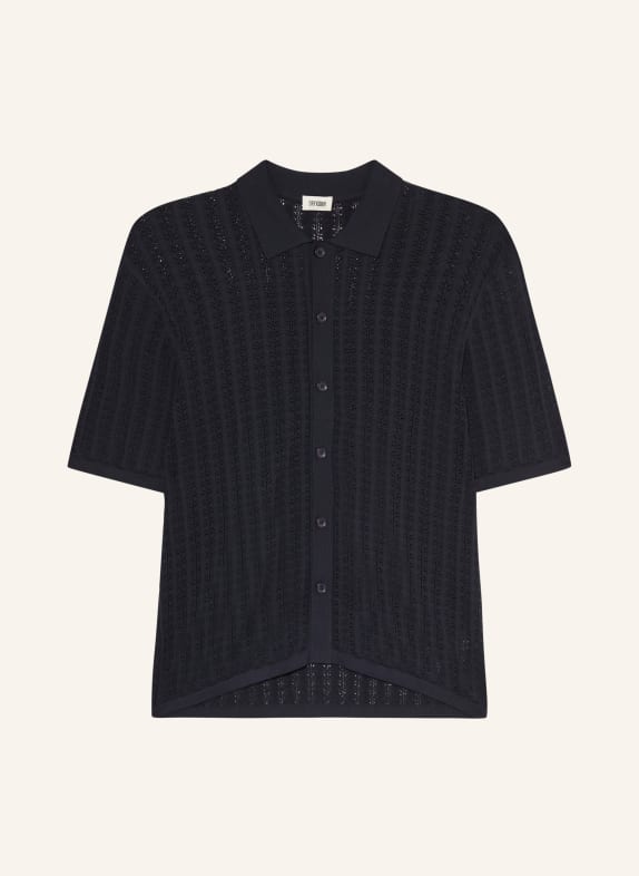DRYKORN Strickhemd DANTTE Comfort Fit DUNKELBLAU