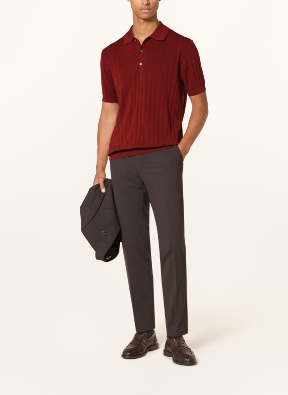 BALDESSARINI Gebreid poloshirt MATIA DONKERROOD