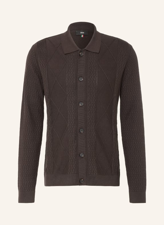 CINQUE Gebreid overhemd CIYARO DONKERBLAUW