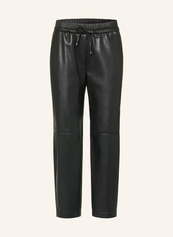 MARC CAIN 7/8-bukser RANCHI i læderlook 900 black new