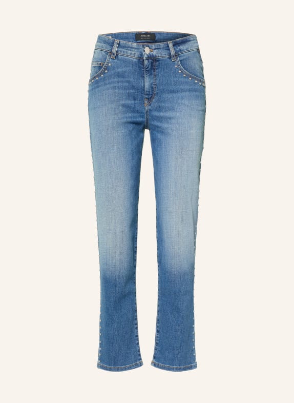 MARC CAIN Blugi cropped ROHA cu nituri 353 blue denim
