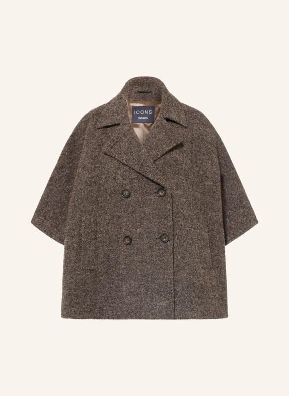 ICONS CINZIA ROCCA Cape en bouclé GRIS FONCÉ