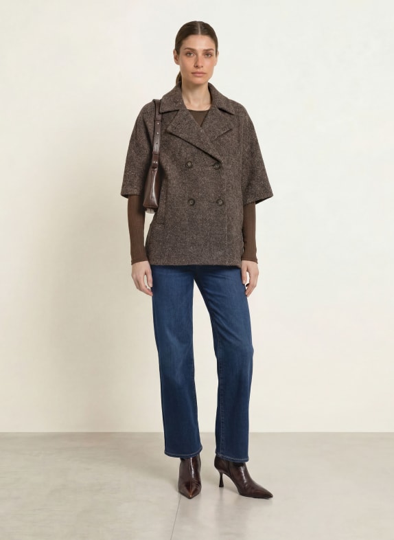 ICONS CINZIA ROCCA Cape en bouclé GRIS FONCÉ