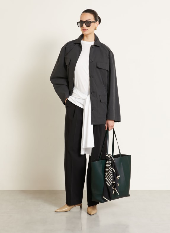 TOTEME Shopper DONKERGROEN / ZILVER