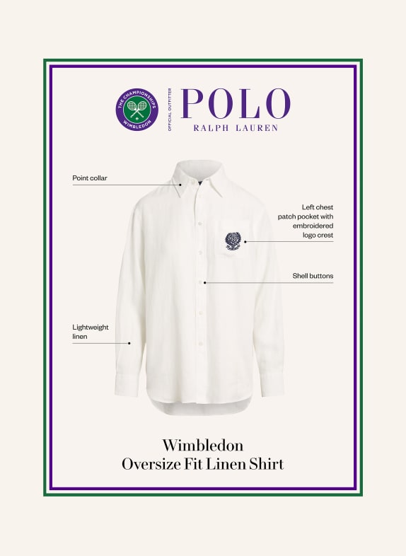 POLO RALPH LAUREN Hemdbluse aus Leinen WEISS