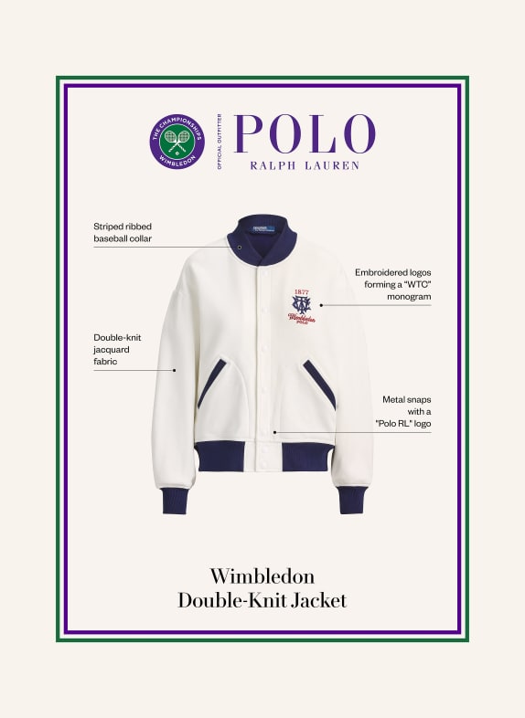 POLO RALPH LAUREN College-Jacke CREME / DUNKELROT / DUNKELBLAU