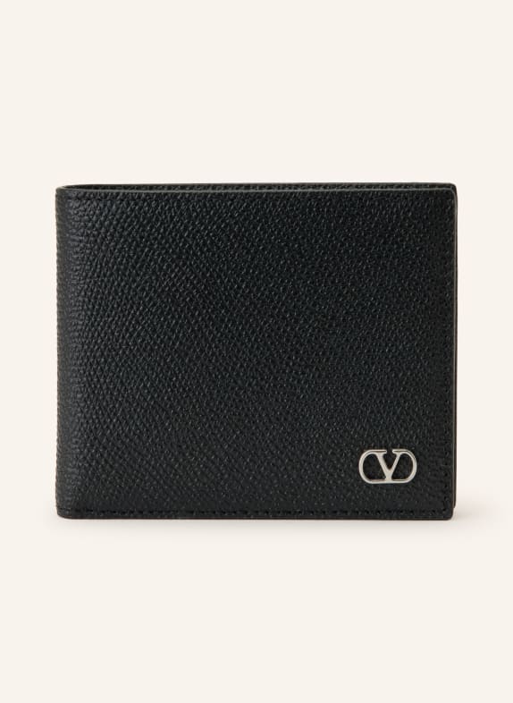 VALENTINO GARAVANI Geldbörse VLOGO SIGNATURE SCHWARZ / SILBER