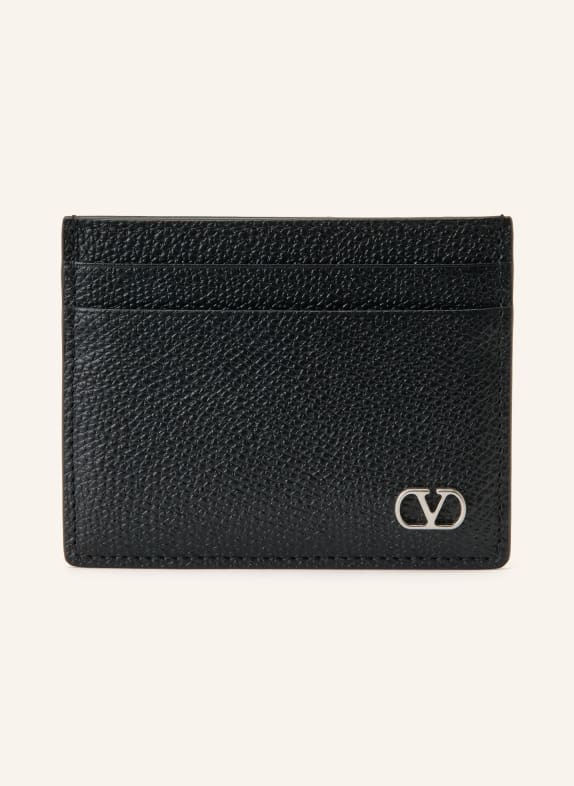 VALENTINO GARAVANI Kartenetui VLOGO SIGNATURE SCHWARZ / SILBER