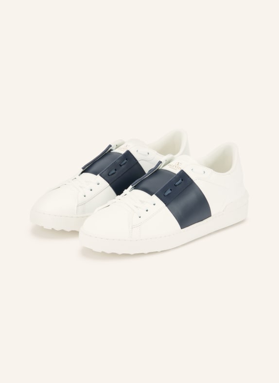 VALENTINO GARAVANI Sneaker OPEN WEISS / DUNKELBLAU