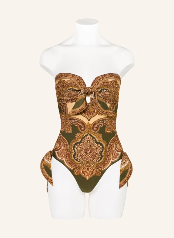 ZIMMERMANN Bandeau-Badeanzug MAHON OLIV / HELLBRAUN / BRAUN
