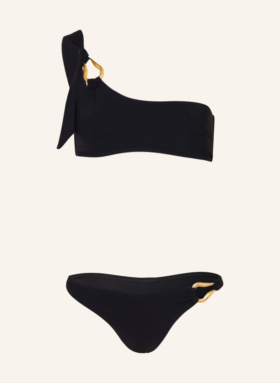 ZIMMERMANN Bikini asymétrique ROSELIGHT NOIR / OR
