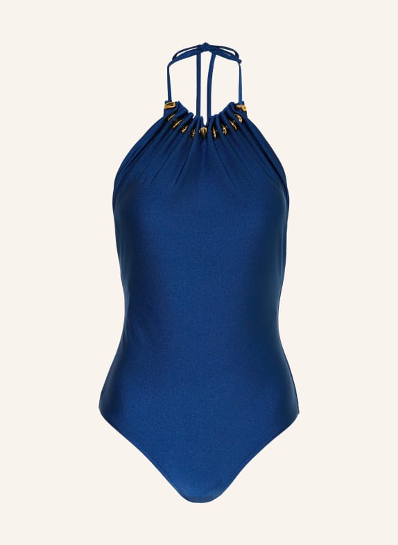 ZIMMERMANN ASTER halter-neck swimsuit BLUE