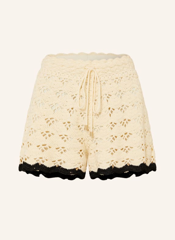 ZIMMERMANN Häkelshorts ASTER CREME / SCHWARZ