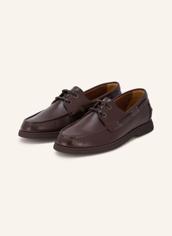 BOSS Chaussures bateau SIENNE MARRON FONCÉ