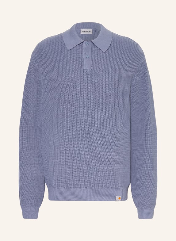 carhartt WIP Koszulka polo z dzianiny MILES SZARONIEBIESKI