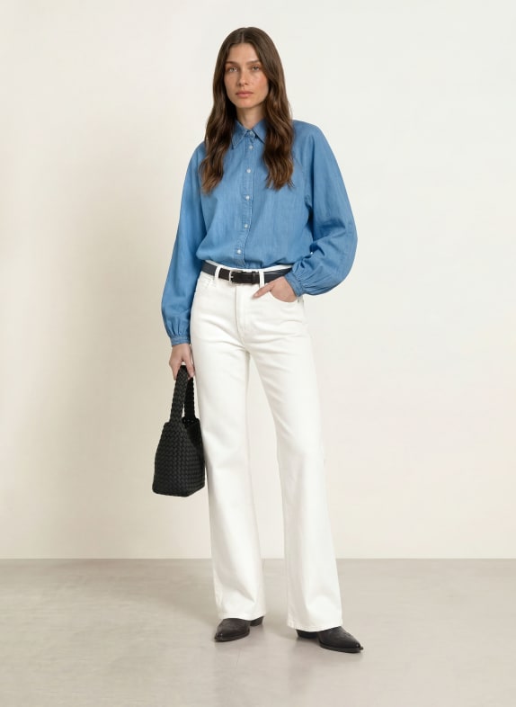 CLOSED Overhemdblouse in jeanslook LICHTBLAUW