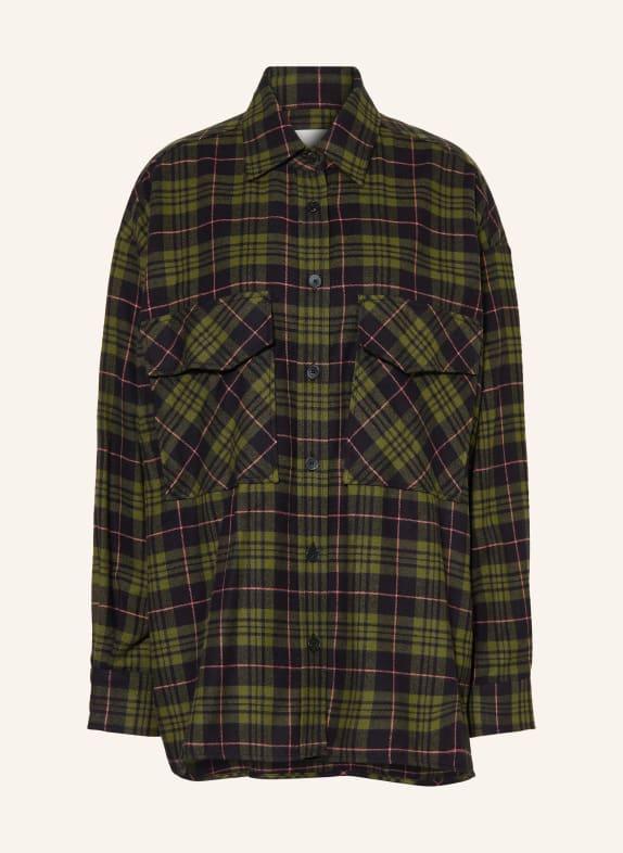 CLOSED Surchemise en flanelle NOIR / ROSE / VERT
