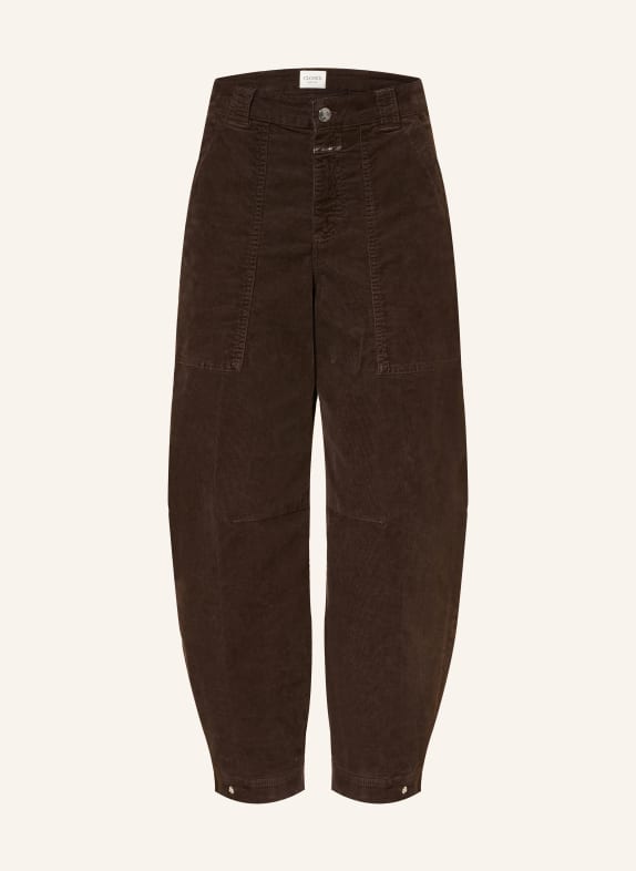 CLOSED 7/8 broek RHANNON van corduroy MARRON FONCÉ