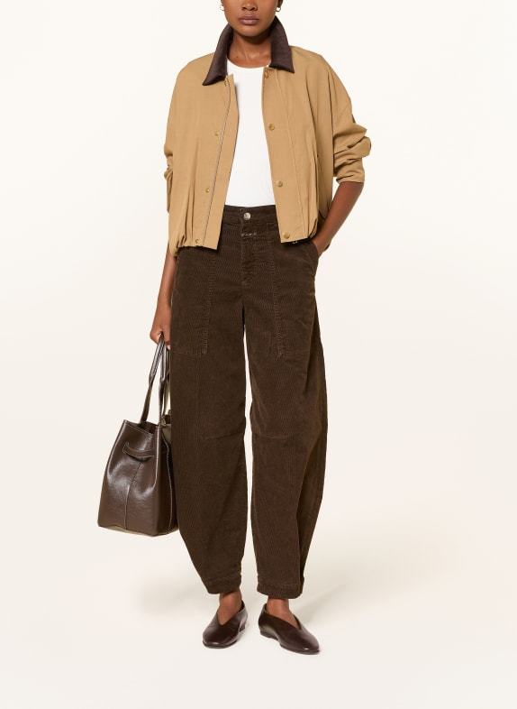 CLOSED 7/8 broek RHANNON van corduroy MARRON FONCÉ