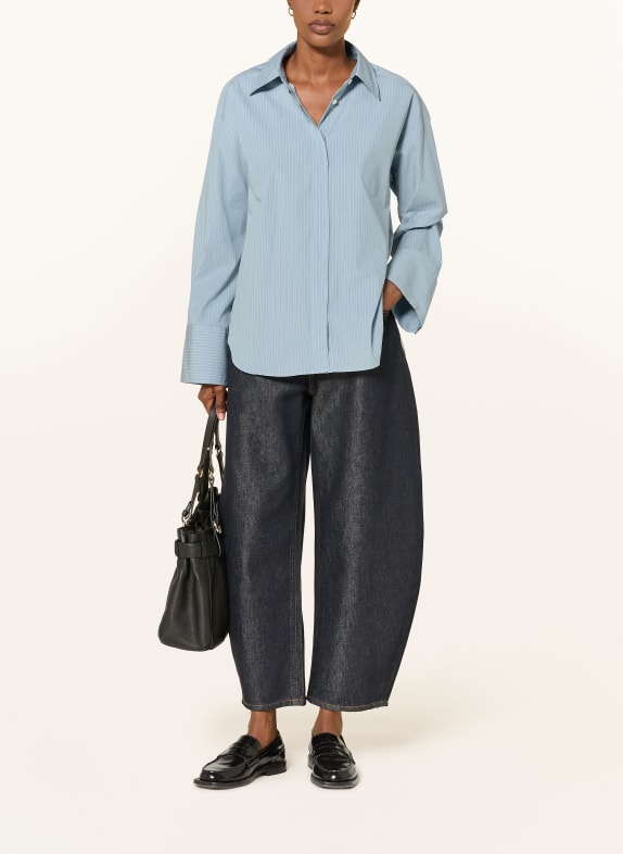CLOSED Overhemdblouse BLAUWGRIJS / WIT