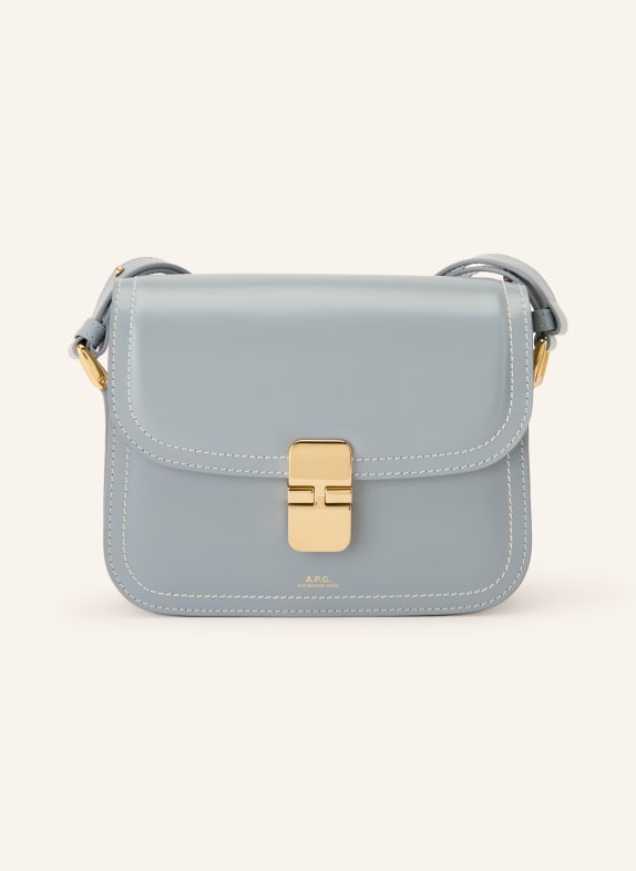 A.P.C. GRACE SMALL Crossbody Bag BLUE GRAY / GOLD