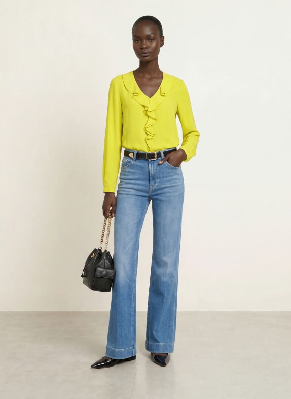 MARC CAIN Blouse met volants 513 apple green new
