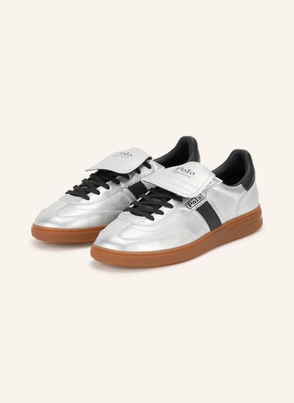 POLO RALPH LAUREN Sneakersy STŘÍBRNÁ / ČERNÁ