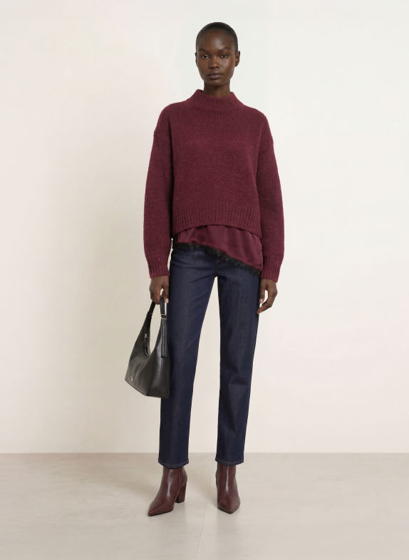MARC CAIN Pullover mit Alpaka 296 winetasting