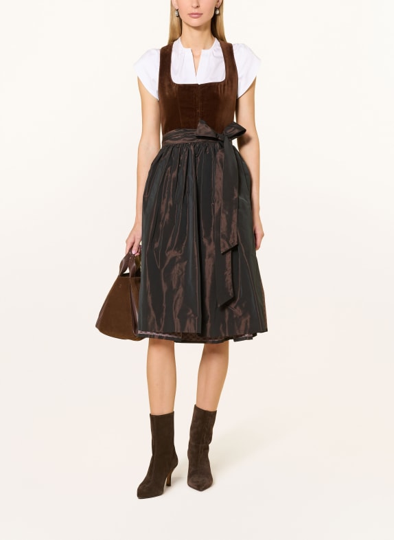 Johann & Johanna Dirndl MARRON FONCÉ / BLAUWGRIJS