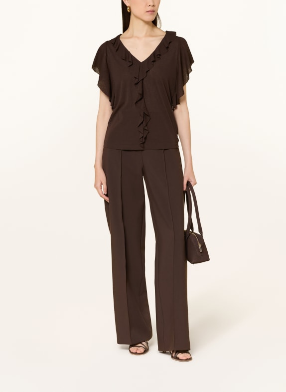 CARTOON Blouse met volants MARRON FONCÉ