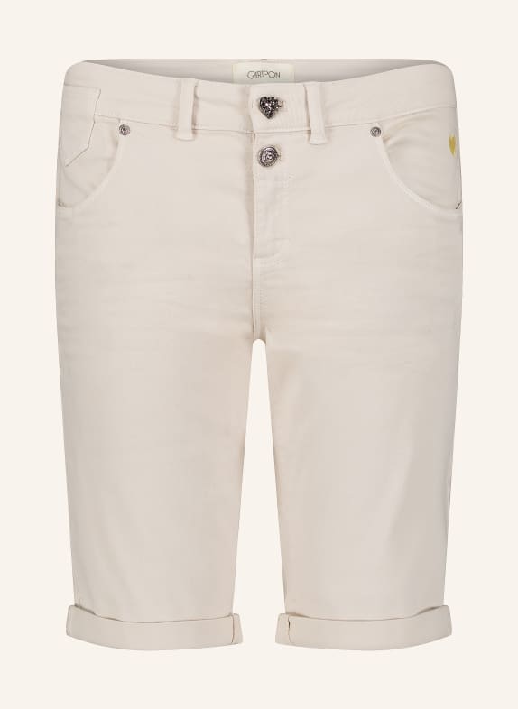 CARTOON Jeans-Bermudas mit Schmucksteinen ECRU