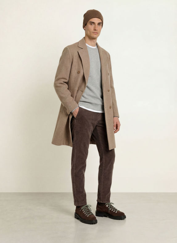 PAUL Corduroybroek Regular Fit MARRON FONCÉ